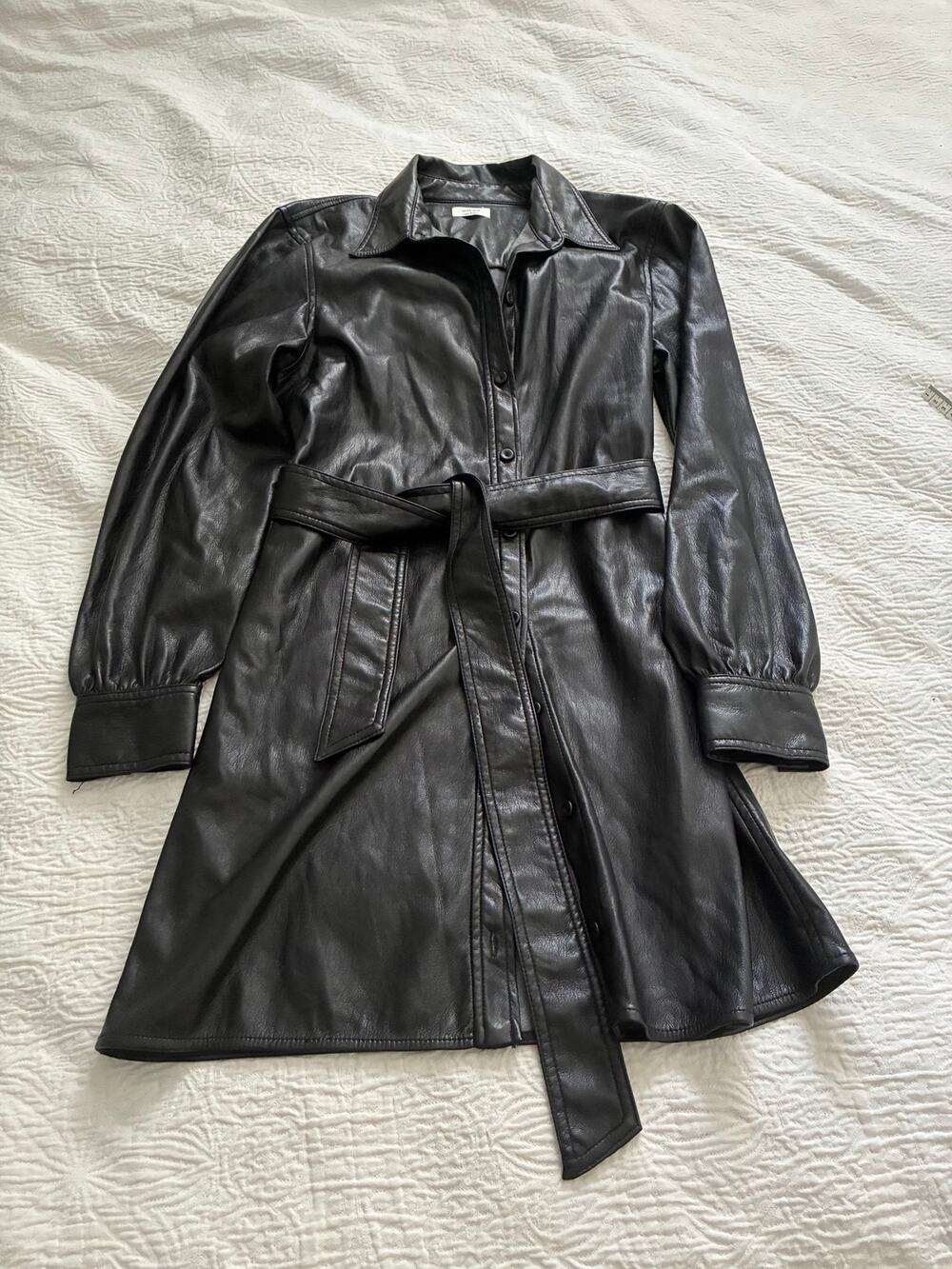 Wilfred Faux Leather Dress Small